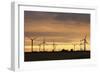 Wind Turbines at Sunset, Fehmarn, Baltic Sea, Schleswig Holstein, Germany, Europe-Markus Lange-Framed Photographic Print