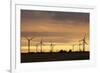 Wind Turbines at Sunset, Fehmarn, Baltic Sea, Schleswig Holstein, Germany, Europe-Markus Lange-Framed Photographic Print