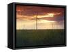 Wind Turbines at Sunset, Kavarna Wind Farm, Kavarna, Bulgaria, Europe-Dallas & John Heaton-Framed Stretched Canvas