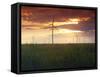 Wind Turbines at Sunset, Kavarna Wind Farm, Kavarna, Bulgaria, Europe-Dallas & John Heaton-Framed Stretched Canvas