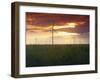 Wind Turbines at Sunset, Kavarna Wind Farm, Kavarna, Bulgaria, Europe-Dallas & John Heaton-Framed Photographic Print