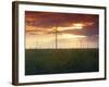 Wind Turbines at Sunset, Kavarna Wind Farm, Kavarna, Bulgaria, Europe-Dallas & John Heaton-Framed Photographic Print