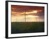 Wind Turbines at Sunset, Kavarna Wind Farm, Kavarna, Bulgaria, Europe-Dallas & John Heaton-Framed Photographic Print