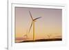 Wind turbines at sunset, Whitelee Wind Farm, East Renfrewshire, Scotland, United Kingdom, Europe-John Guidi-Framed Photographic Print