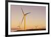 Wind turbines at sunset, Whitelee Wind Farm, East Renfrewshire, Scotland, United Kingdom, Europe-John Guidi-Framed Photographic Print