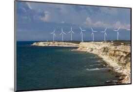 Wind turbines, Bozcaada, Turkey.-Ali Kabas-Mounted Photographic Print