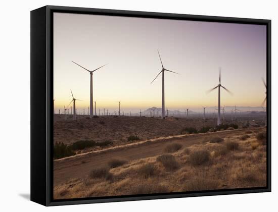 Wind Turbines Just Outside Mojave, California, United States of America, North America-Mark Chivers-Framed Stretched Canvas