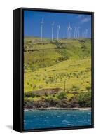 Wind Turbines, Maui, Hawaii, USA-Roddy Scheer-Framed Stretched Canvas