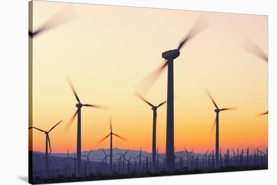Wind Turbines near Palm Springs.-Jon Hicks-Stretched Canvas