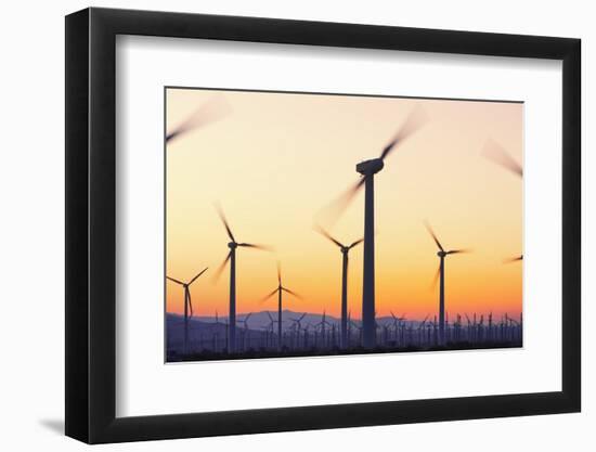 Wind Turbines near Palm Springs.-Jon Hicks-Framed Photographic Print