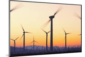 Wind Turbines near Palm Springs.-Jon Hicks-Mounted Photographic Print