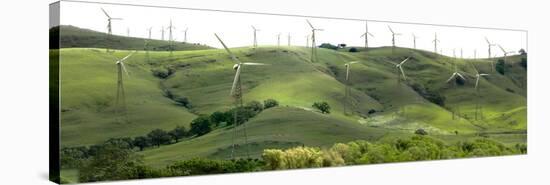 Wind Turbines on a Hill-null-Stretched Canvas