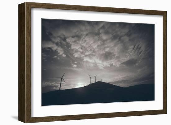 Wind Turbines on a Horizon-Clive Nolan-Framed Photographic Print