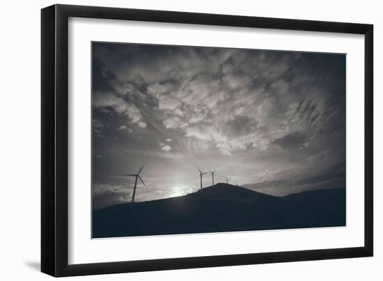 Wind Turbines on a Horizon-Clive Nolan-Framed Photographic Print