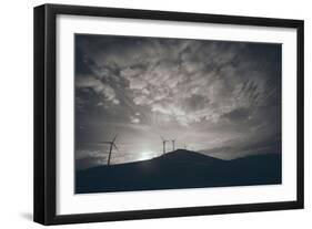 Wind Turbines on a Horizon-Clive Nolan-Framed Photographic Print