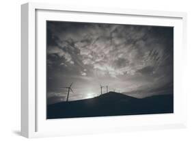 Wind Turbines on a Horizon-Clive Nolan-Framed Photographic Print