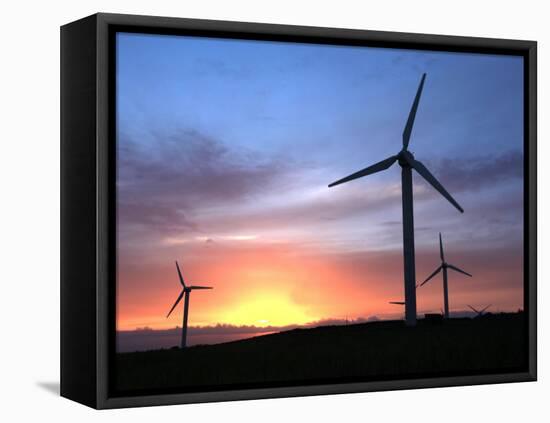 Wind Turbines on Bodmin Moor, Near Bodmin, Cornwall, England, United Kingdom, Europe-David Pickford-Framed Stretched Canvas