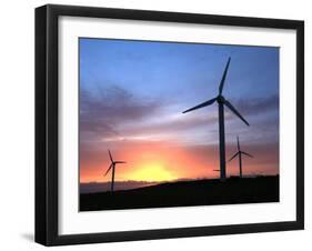 Wind Turbines on Bodmin Moor, Near Bodmin, Cornwall, England, United Kingdom, Europe-David Pickford-Framed Premium Photographic Print