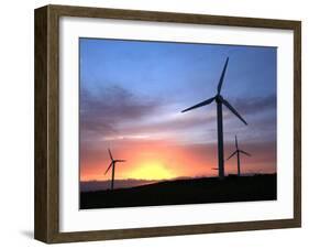 Wind Turbines on Bodmin Moor, Near Bodmin, Cornwall, England, United Kingdom, Europe-David Pickford-Framed Photographic Print