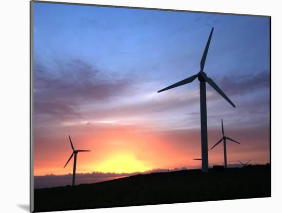 Wind Turbines on Bodmin Moor, Near Bodmin, Cornwall, England, United Kingdom, Europe-David Pickford-Mounted Photographic Print