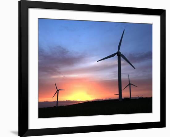 Wind Turbines on Bodmin Moor, Near Bodmin, Cornwall, England, United Kingdom, Europe-David Pickford-Framed Photographic Print