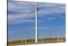 Wind Turbines, on Wind Farm, Mid-Wales, Wales, UK-Peter Adams-Stretched Canvas