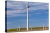 Wind Turbines, on Wind Farm, Mid-Wales, Wales, UK-Peter Adams-Stretched Canvas