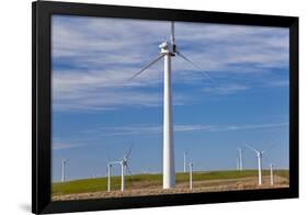 Wind Turbines, on Wind Farm, Mid-Wales, Wales, UK-Peter Adams-Framed Photographic Print