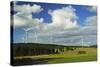 Wind Turbines, Westerwald, Rhineland-Palatinate, Germany, Europe-Jochen Schlenker-Stretched Canvas