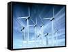 Wind Turbines-Victor Habbick-Framed Stretched Canvas