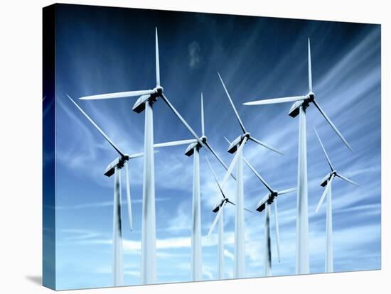 Wind Turbines-Victor Habbick-Stretched Canvas