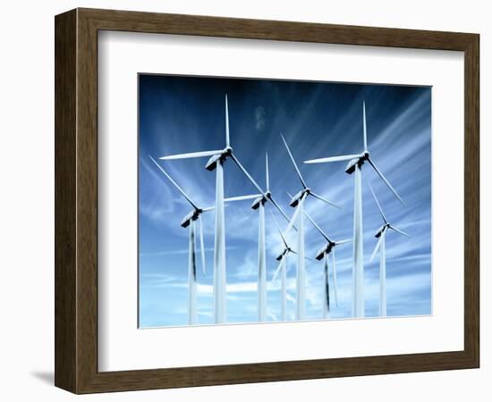 Wind Turbines-Victor Habbick-Framed Premium Photographic Print