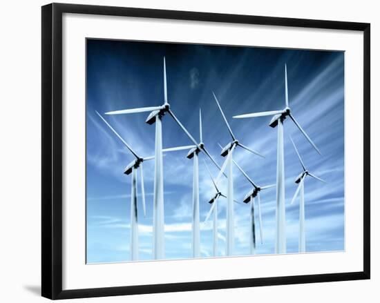 Wind Turbines-Victor Habbick-Framed Photographic Print