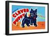 Wind Up Clever Puppy-null-Framed Premium Giclee Print