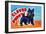 Wind Up Clever Puppy-null-Framed Art Print