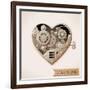 Wind Up Metal Steampunk Heart With Gears-Cyborgwitch-Framed Art Print