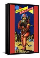 Wind-Up Moon Astronaut-null-Framed Stretched Canvas