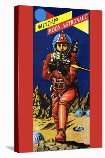 Wind-Up Moon Astronaut-null-Stretched Canvas