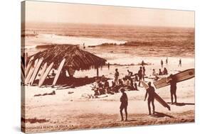 Windandsea Beach, California, Surfers-null-Stretched Canvas