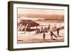 Windandsea Beach, California, Surfers-null-Framed Art Print