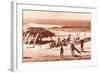 Windandsea Beach, California, Surfers-null-Framed Art Print