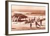 Windandsea Beach, California, Surfers-null-Framed Art Print
