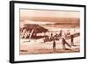 Windandsea Beach, California, Surfers-null-Framed Art Print