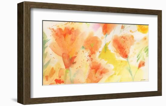 Windblown Poppies #1-Sheila Golden-Framed Art Print