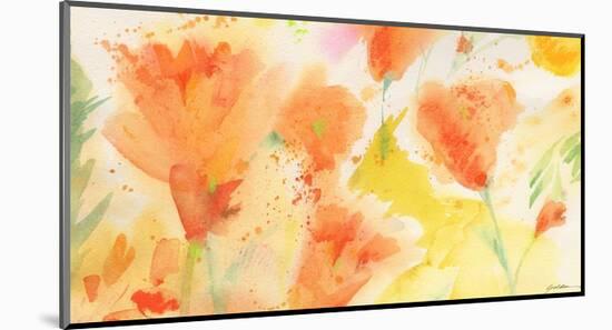 Windblown Poppies #1-Sheila Golden-Mounted Art Print