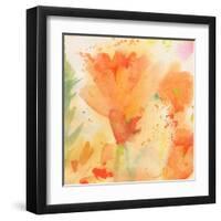Windblown Poppies #2-Sheila Golden-Framed Art Print