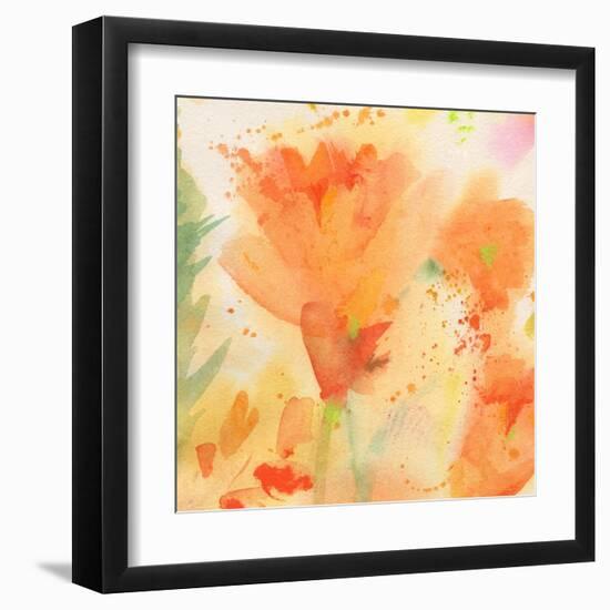 Windblown Poppies #2-Sheila Golden-Framed Art Print