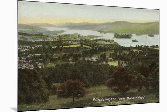 Windermere from Orrest Head, Lake District-null-Mounted Photographic Print