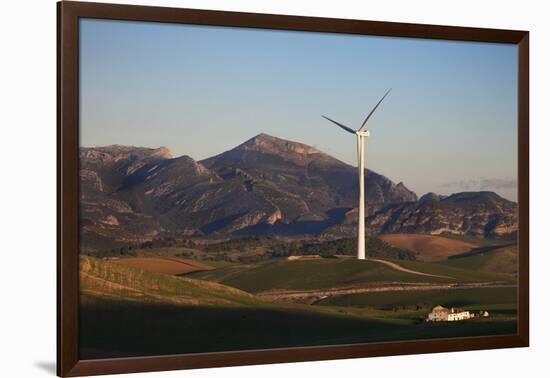 Windfarm Amidst Farmland Near Ardales, Andalucia, Spain-null-Framed Photographic Print