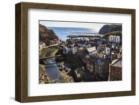 Winding Alleys, Fishing Boats and Sea, Elevated View of Village in Summer-Eleanor Scriven-Framed Photographic Print